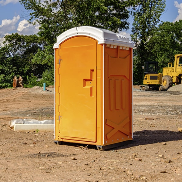 how often are the portable restrooms cleaned and serviced during a rental period in Homestead Valley CA